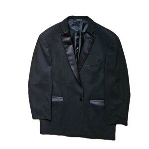 Tuxedo Jacket 42 R Single-breasted, Two-button with Satin lapel and pocket trim